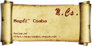 Megó Csaba névjegykártya
